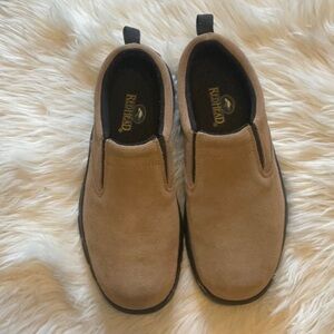 Red Head Women’s Slip On Tan Leather Suede Hiking Slip On Clog Mules Size 9
